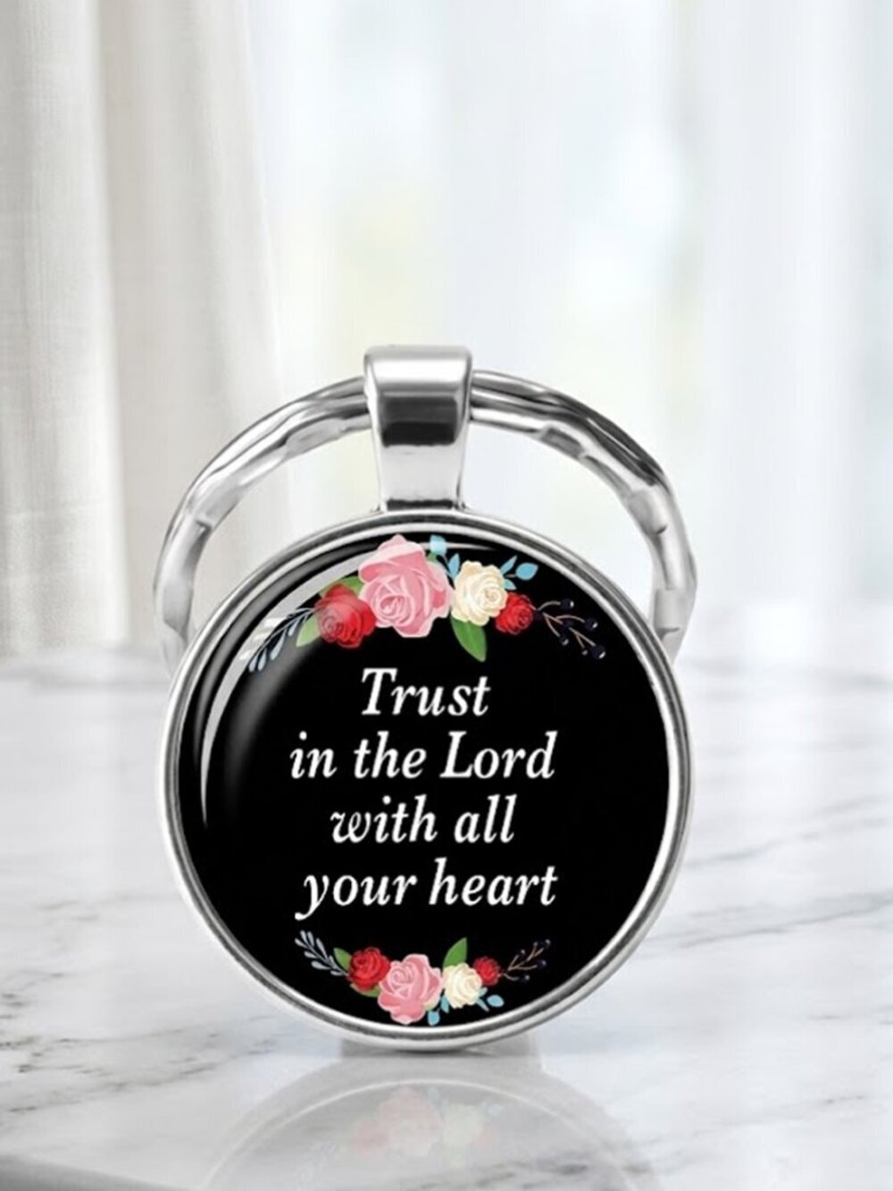 Trust the Lord with All Your Heart Keychain